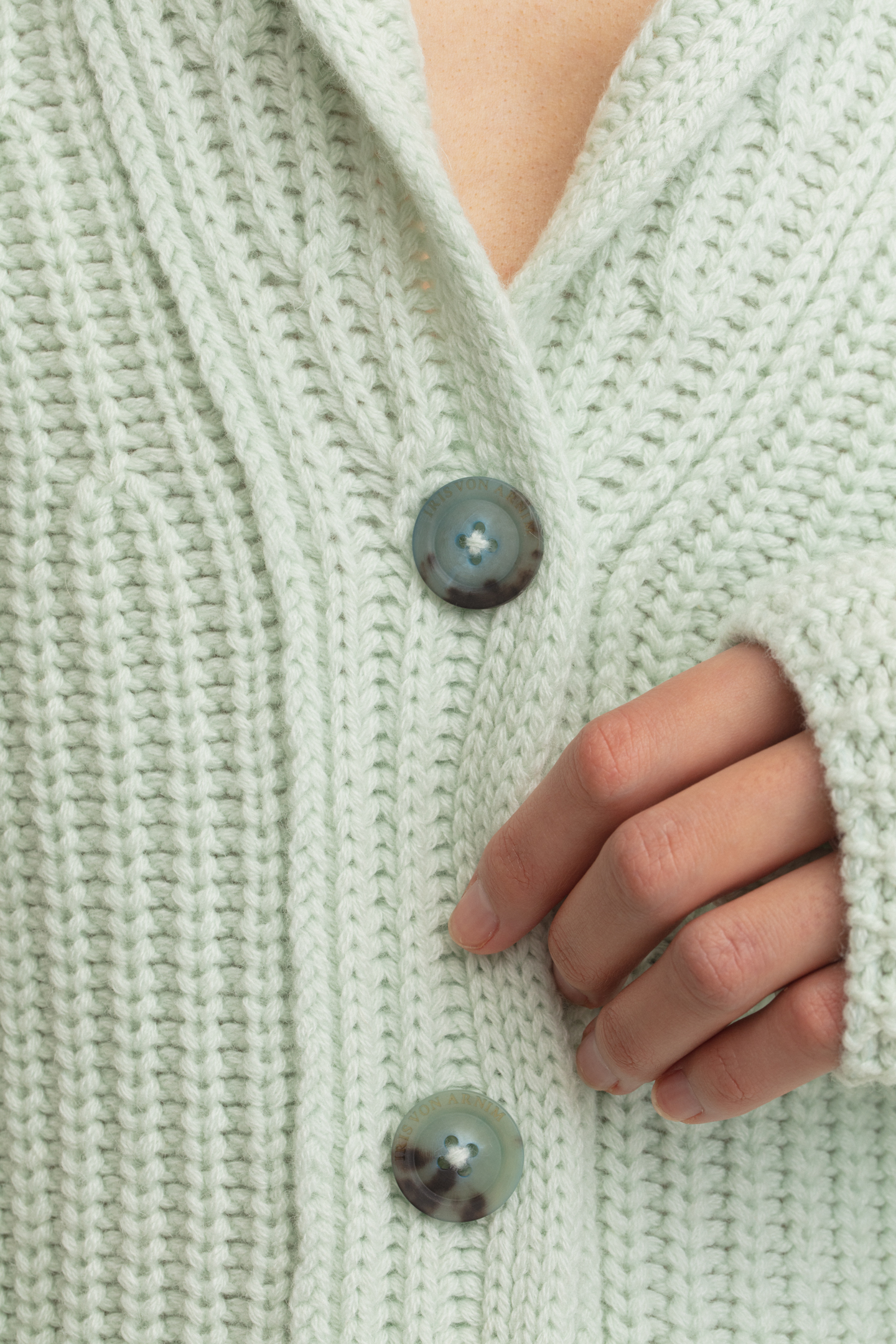 Stonewashed Cashmere Cardigan