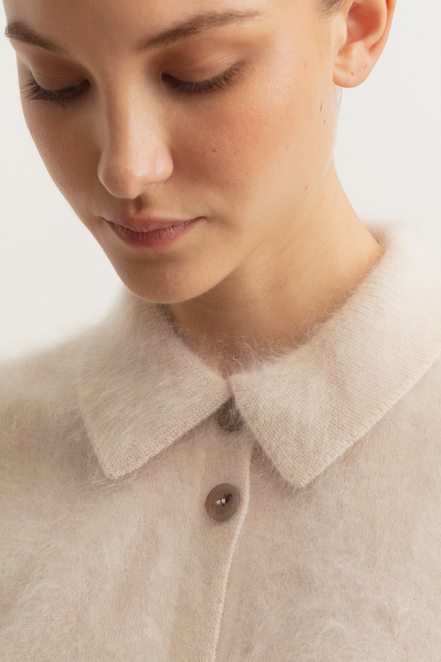 Brushed Cashmere Cardigan