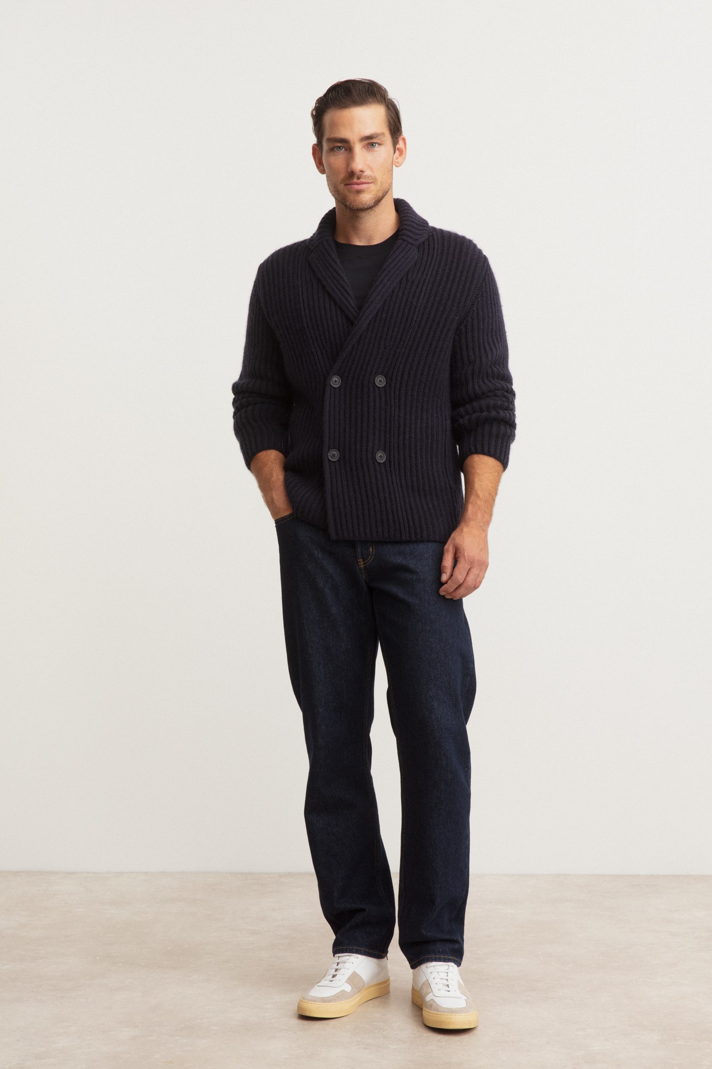 Stonewashed Cashmere Cardigan