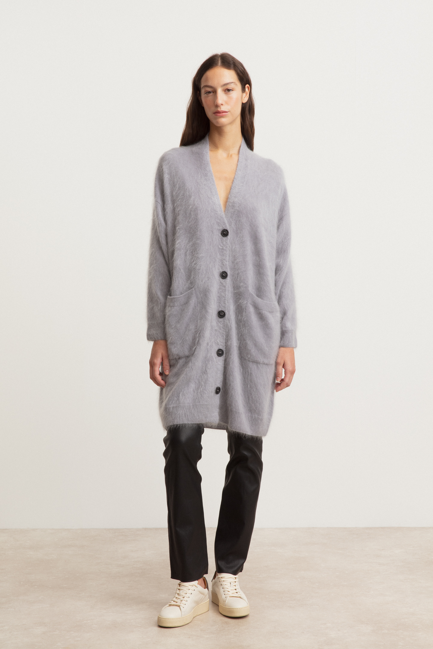 Brushed Cashmere Cardigan