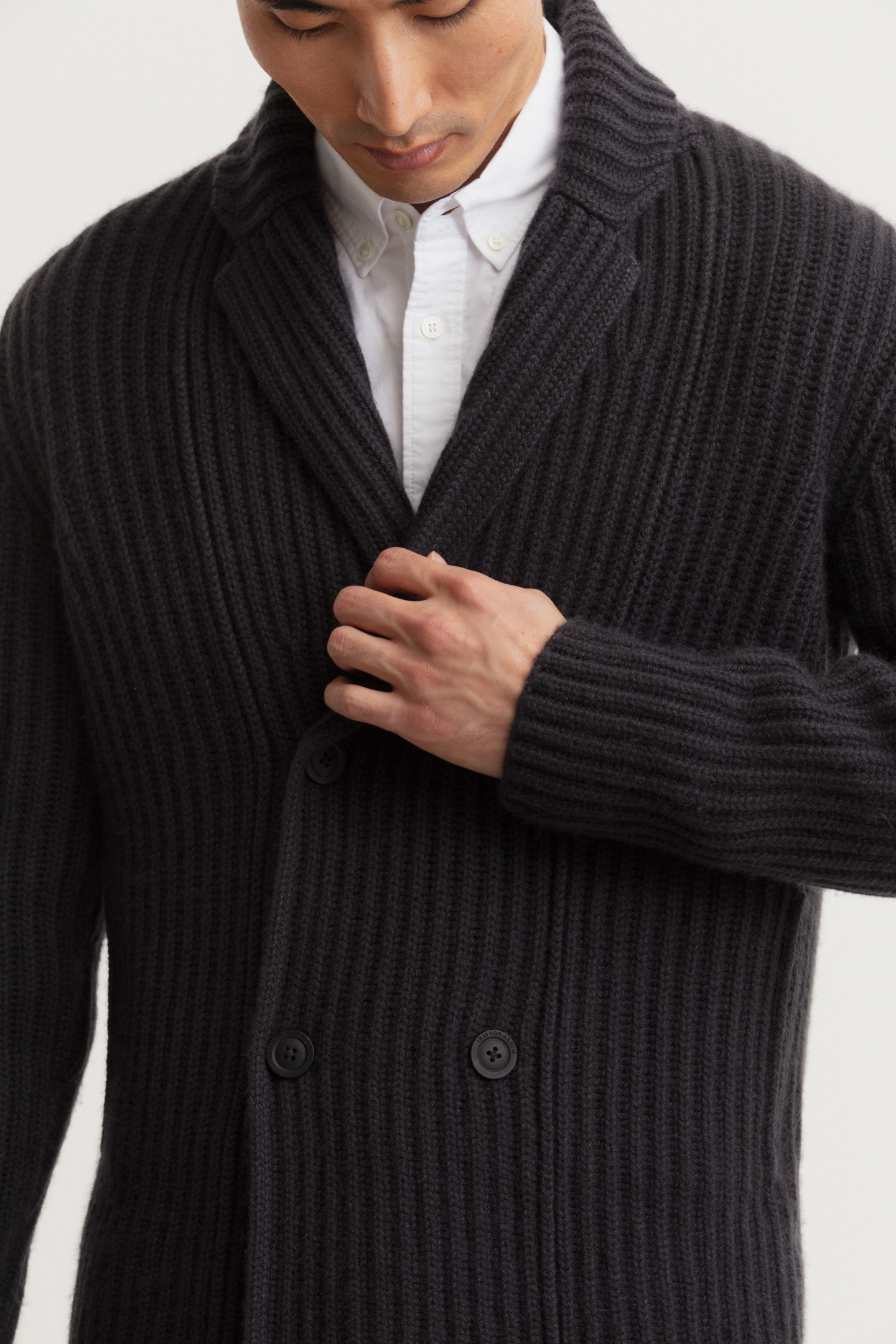 Stonewashed Cashmere Cardigan