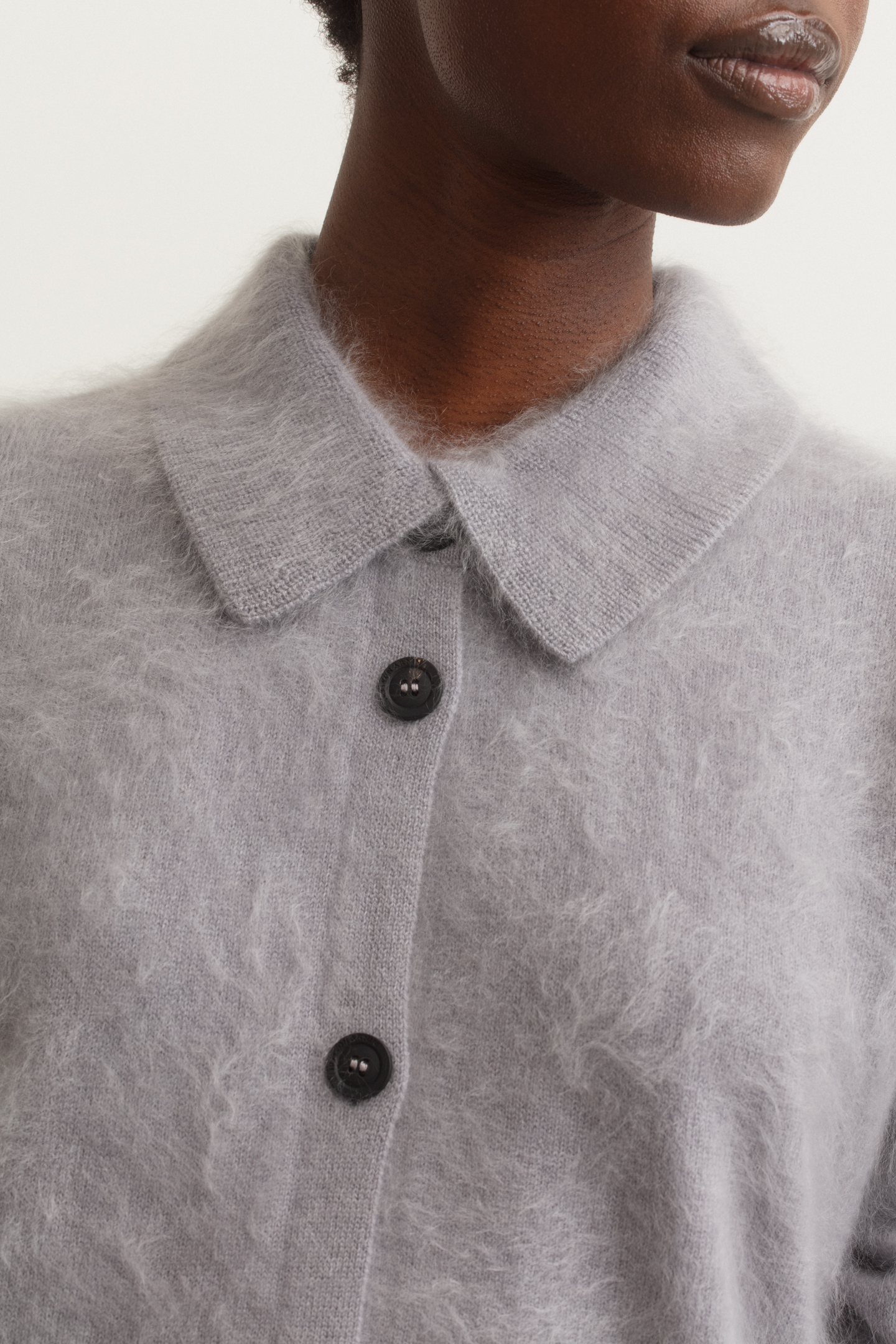 Brushed Cashmere Cardigan