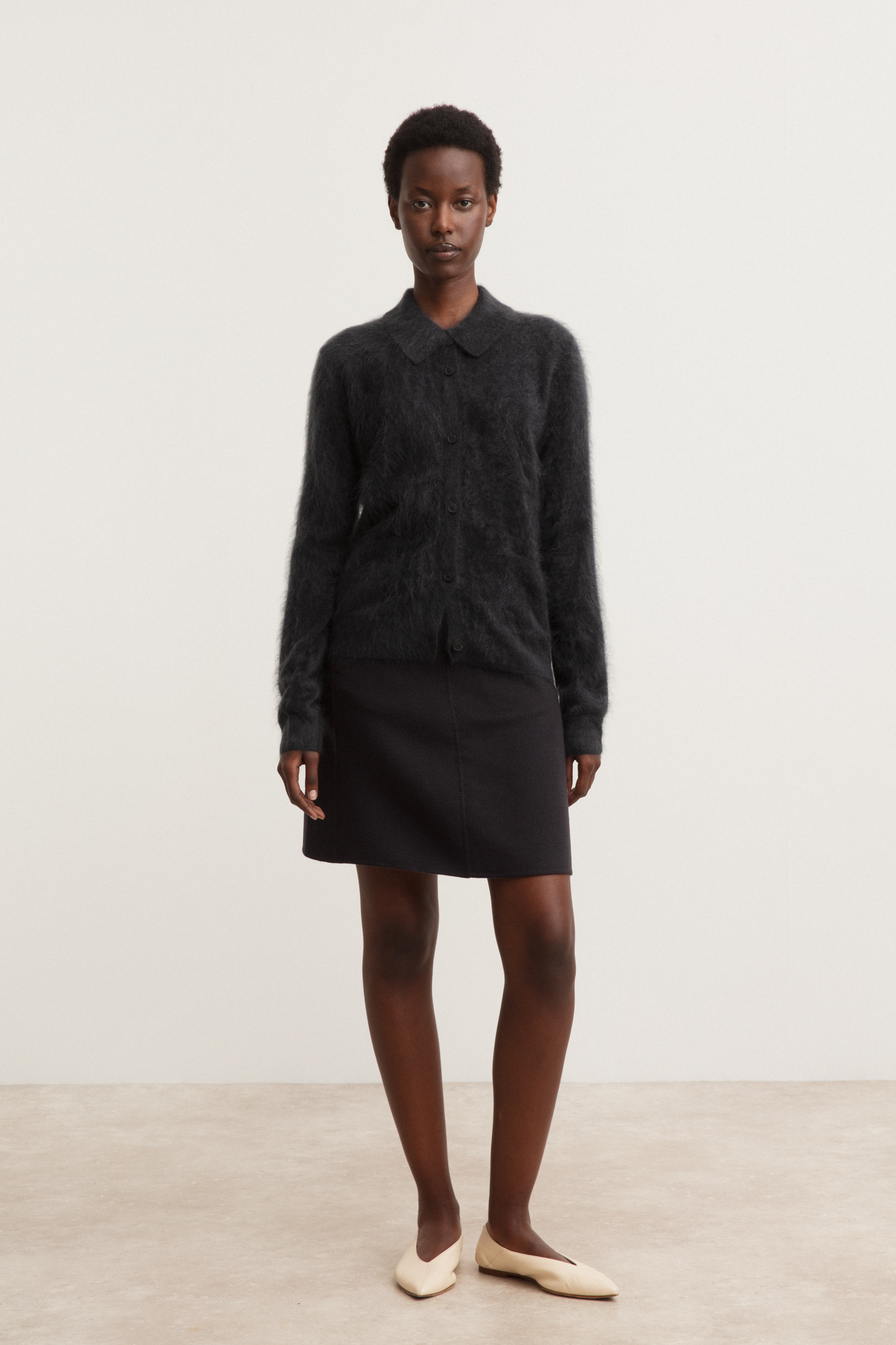 Brushed Cashmere Cardigan