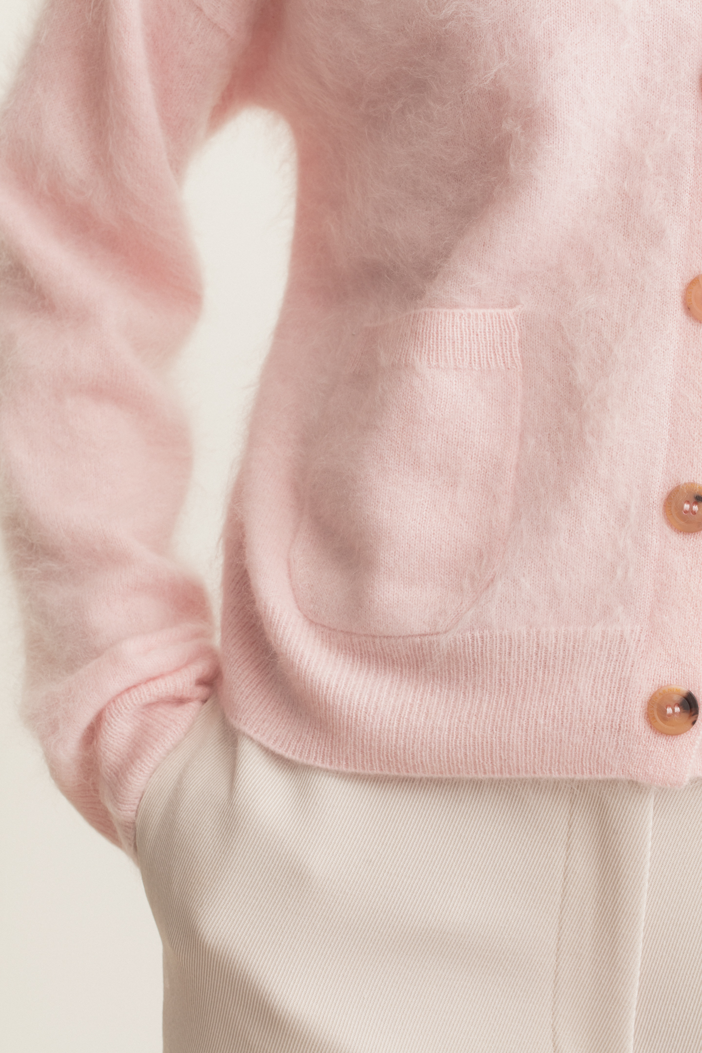 Brushed Cashmere Cardigan