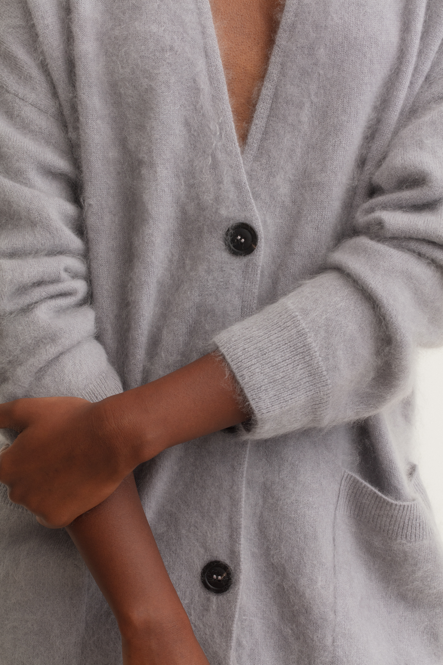 Brushed Cashmere Cardigan