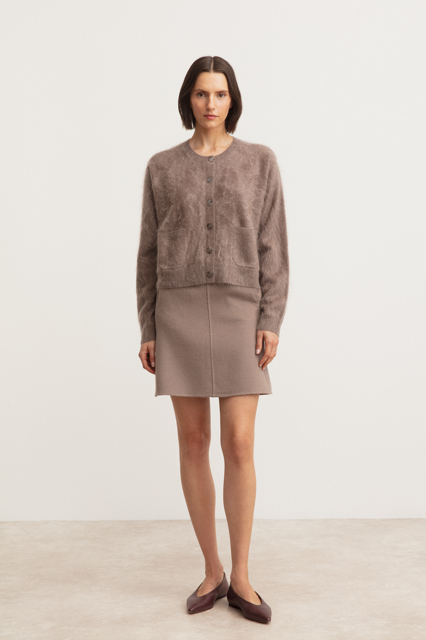 Brushed Cashmere Cardigan