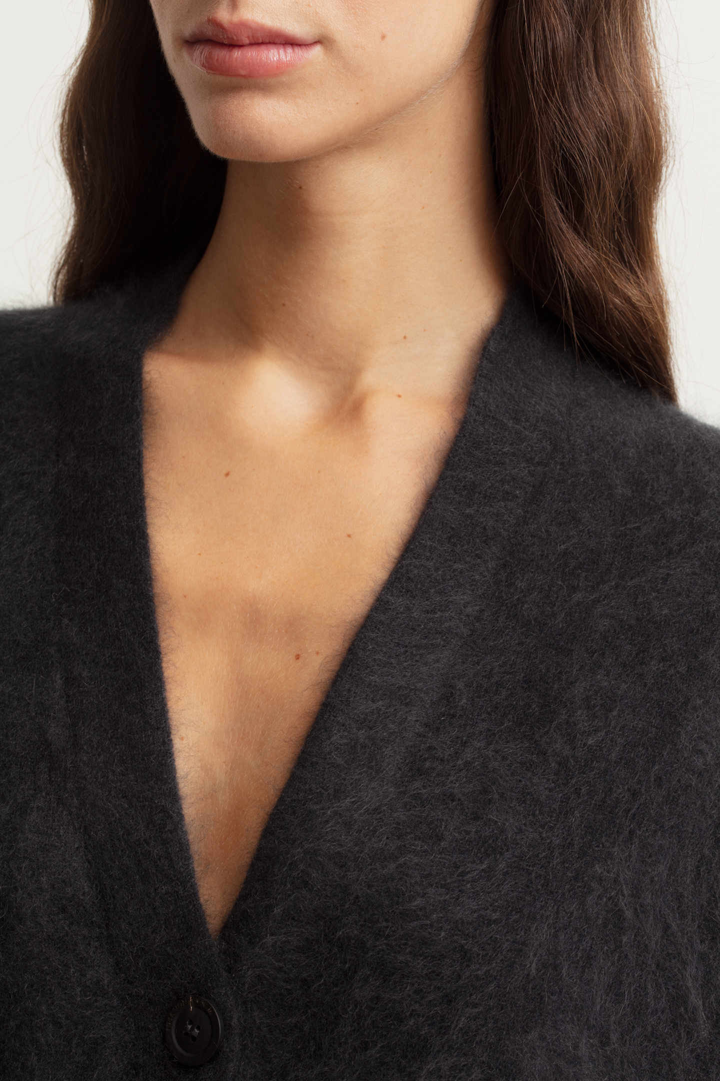 Brushed Cashmere Cardigan