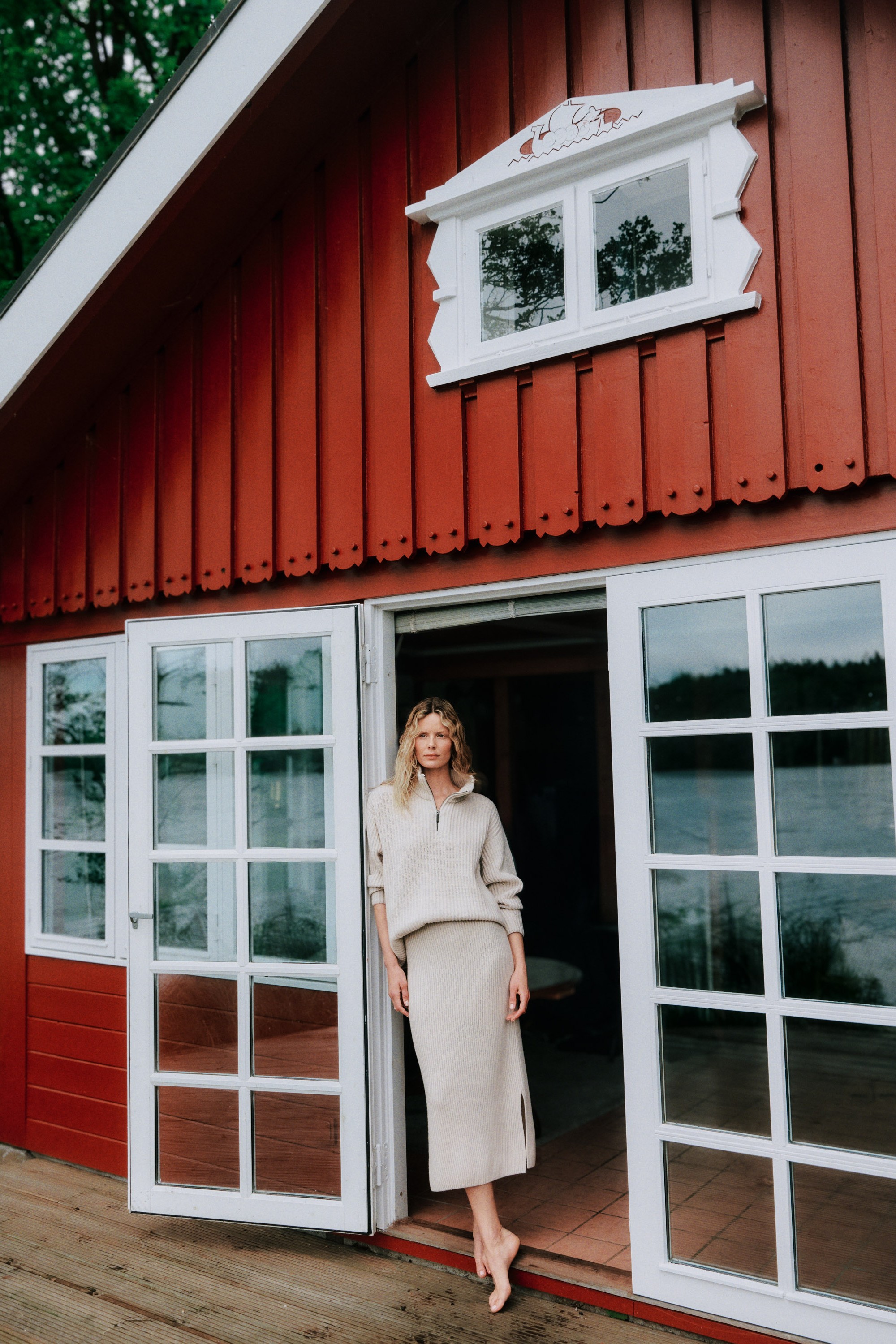 Stonewashed Cashmere Skirt