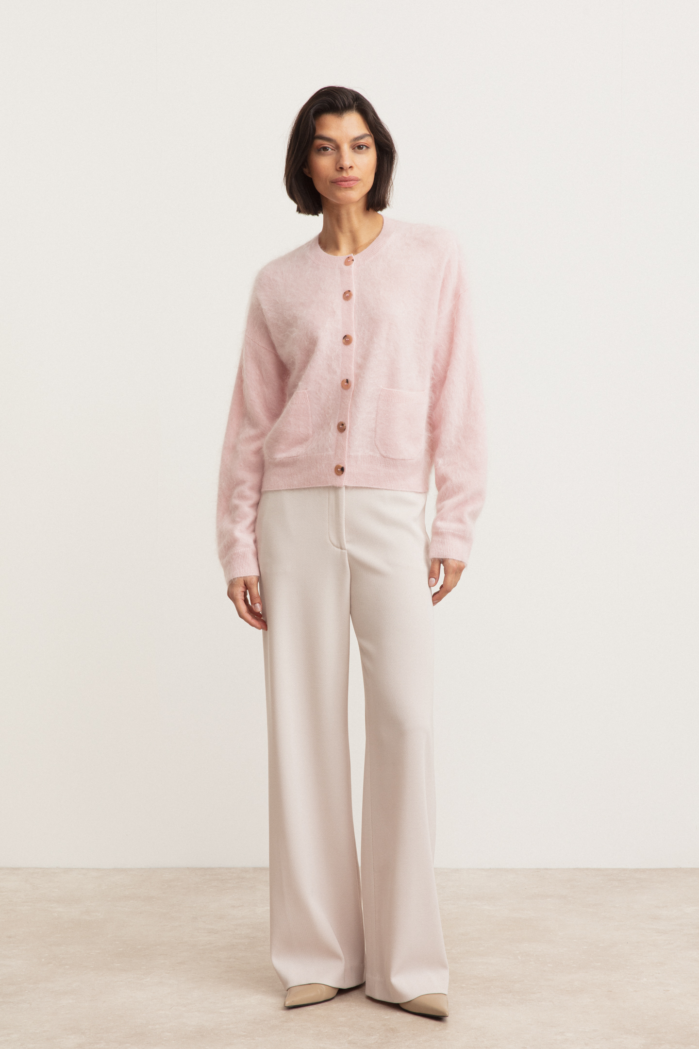 Brushed Cashmere Cardigan