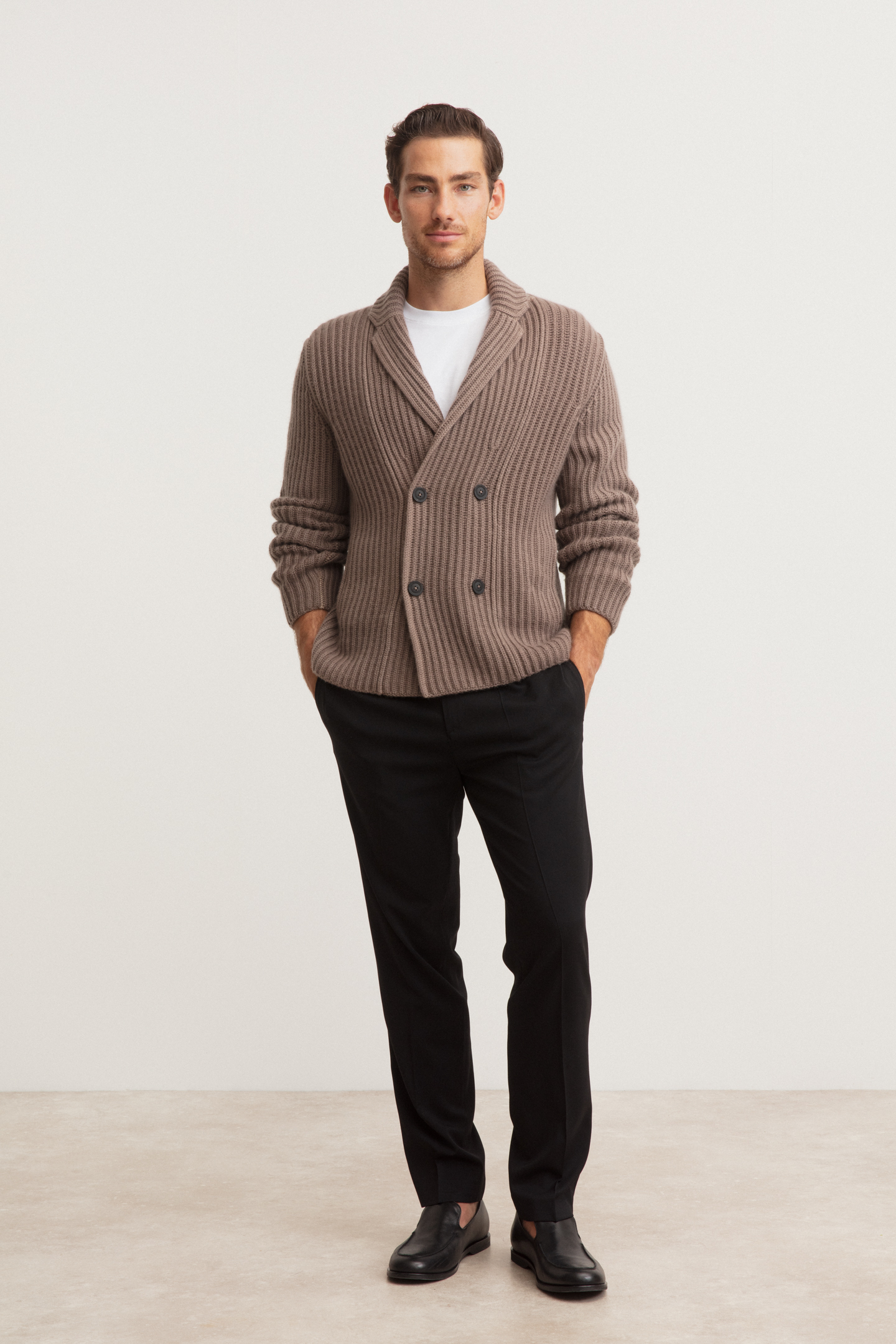 Stonewashed Cashmere Cardigan